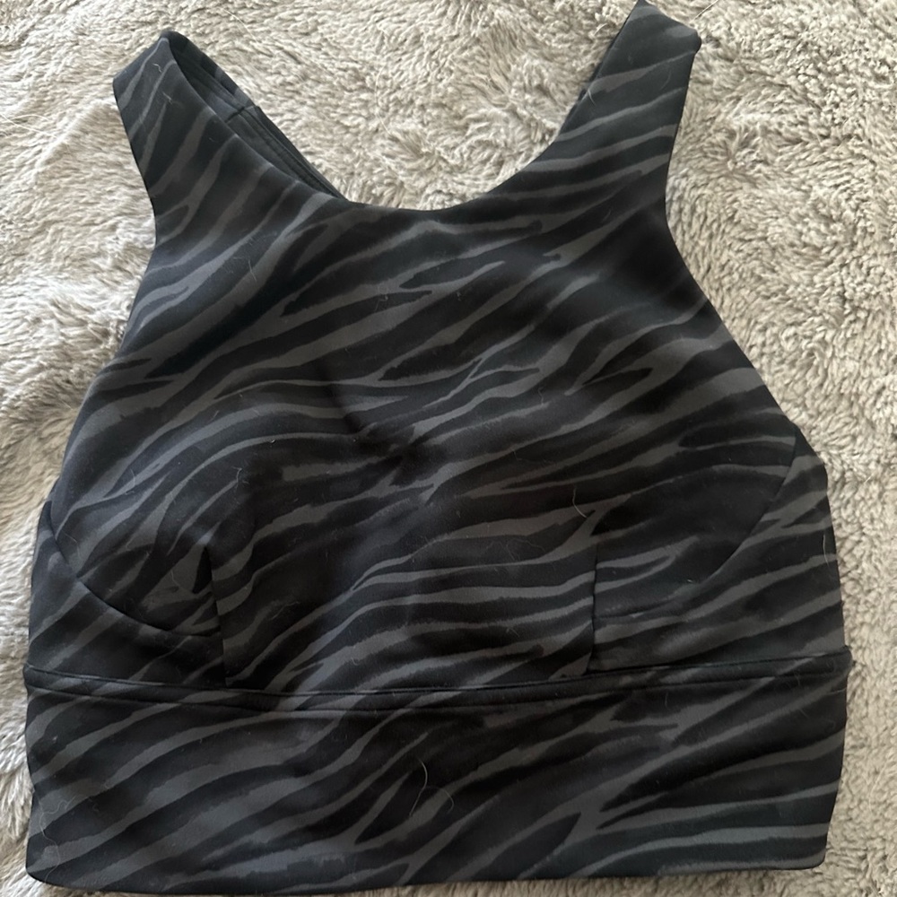 Black Zebra Print Women's Top